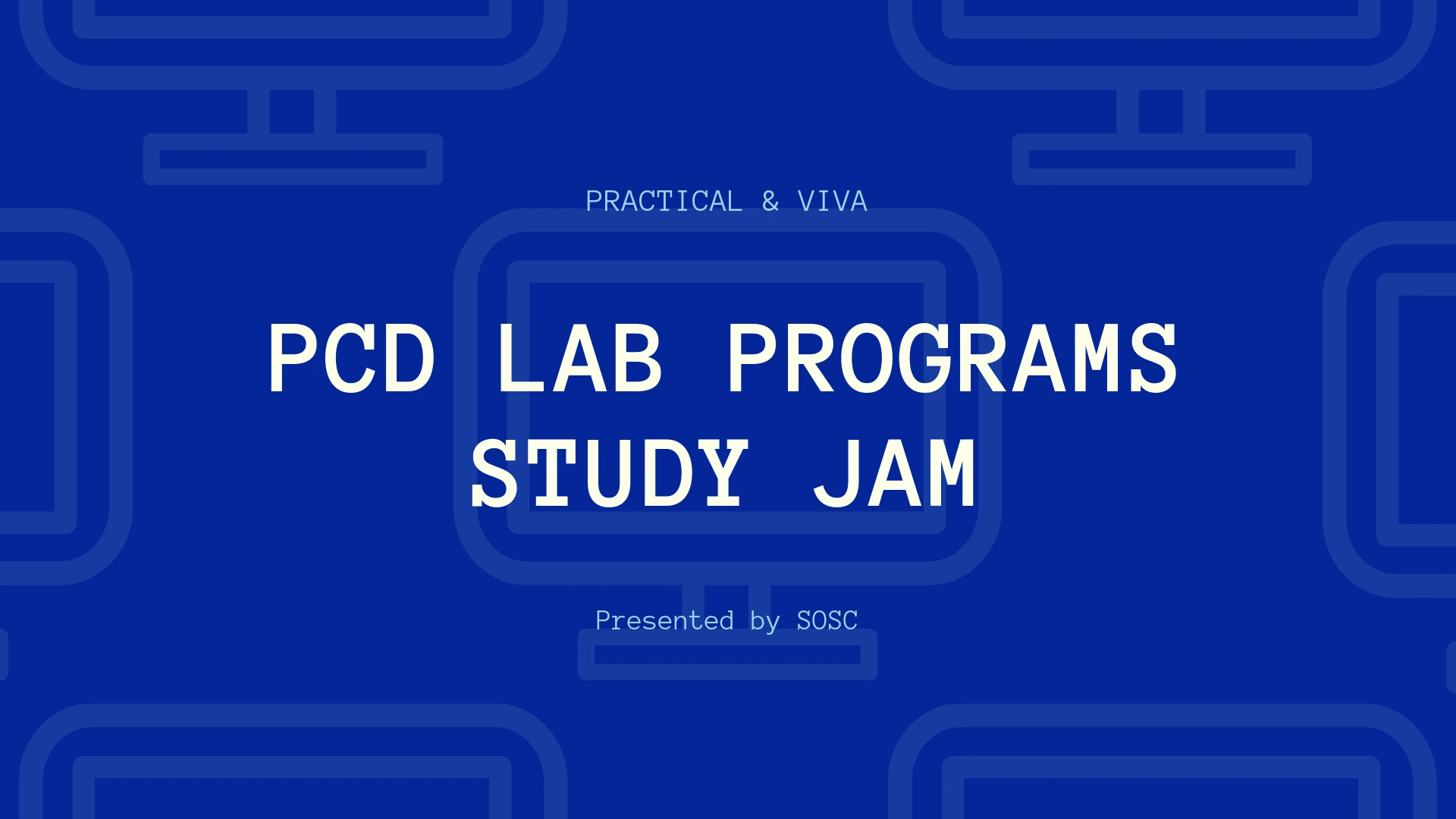 PCD Lab Study Jam